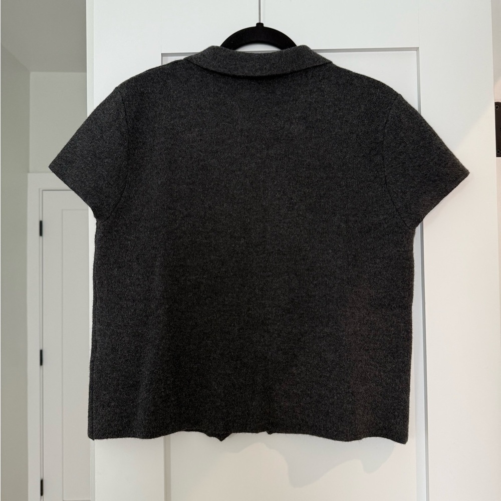 NWT Zara Charcoal Sweater Jacket / size L - Picture 7 of 7
